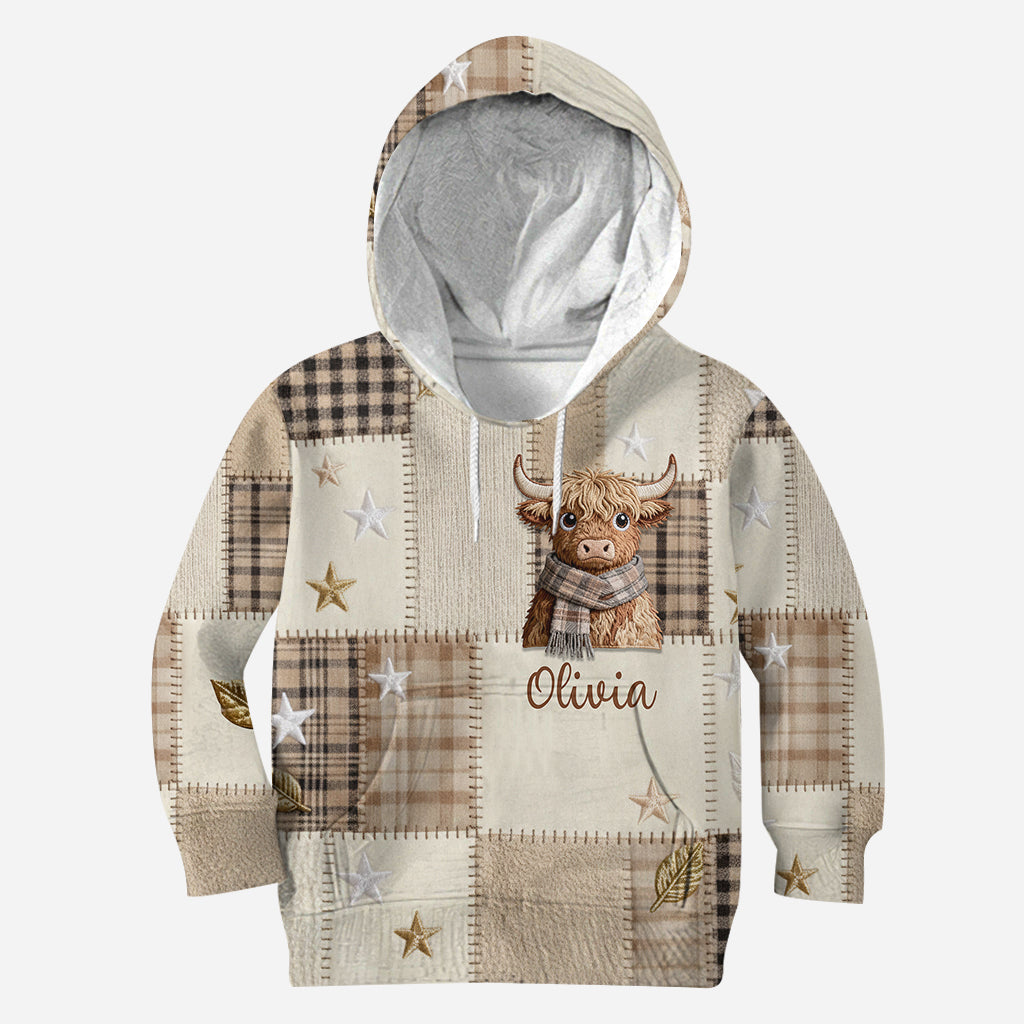 Cute Cow - Personalized Highland Cow Hoodie and Leggings