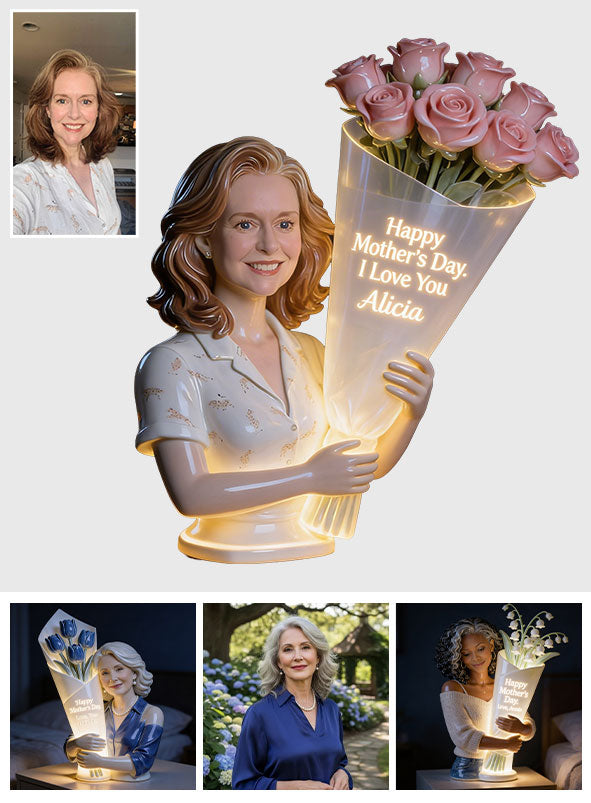 Happy Mother's Day - Personalized Mother Acrylic LED Night Light
