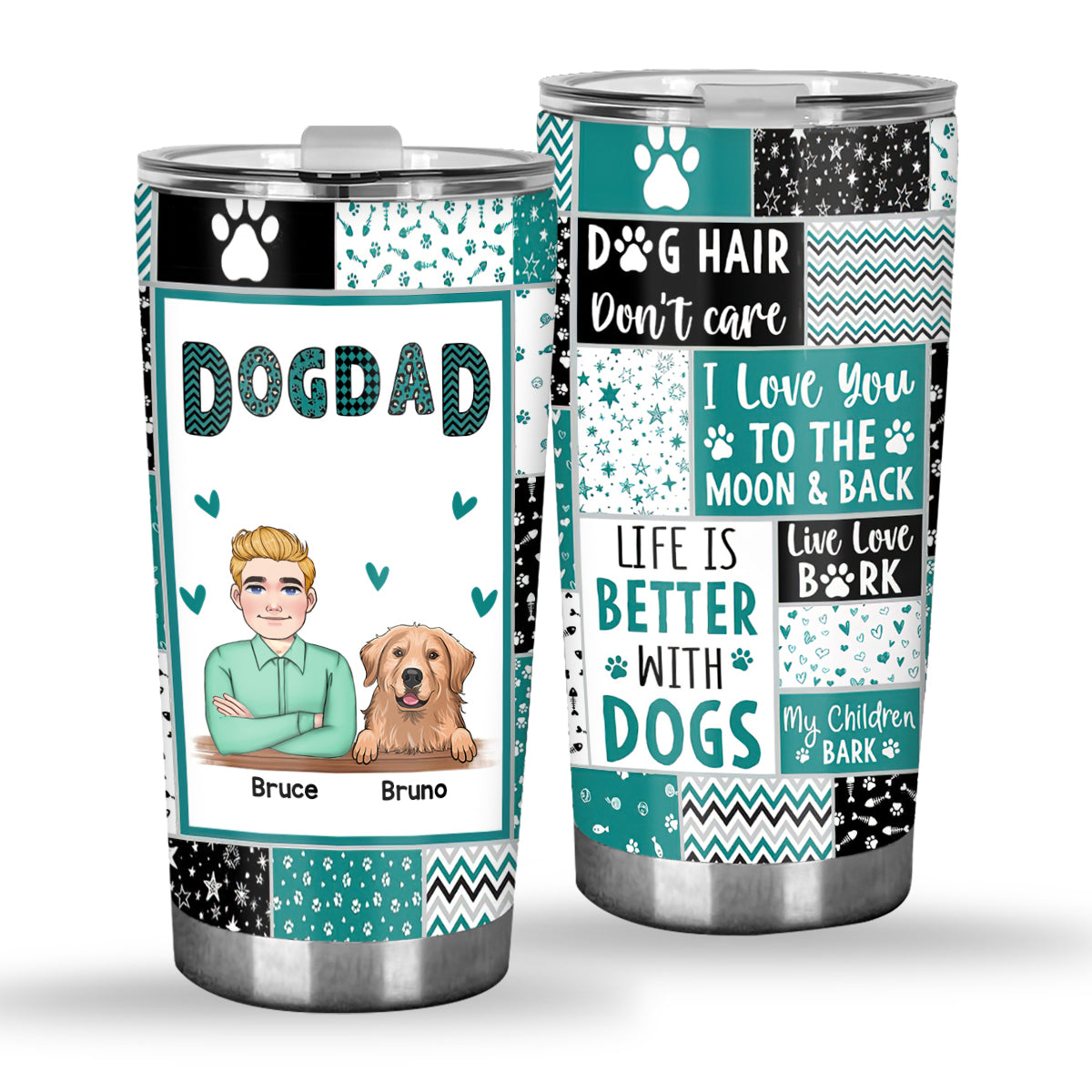 Fur Mom - Dog gift for cat lover - Personalized Tumbler