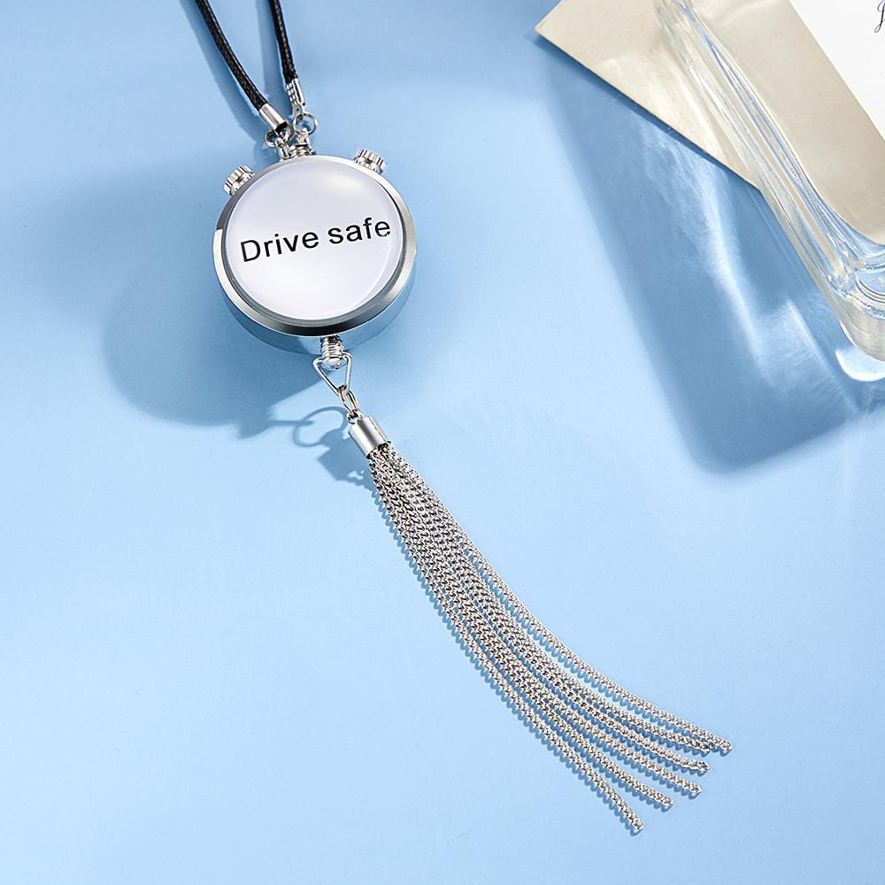 Drive Safe - Personalized Couple Photo Air Freshener Perfume Box Pendant