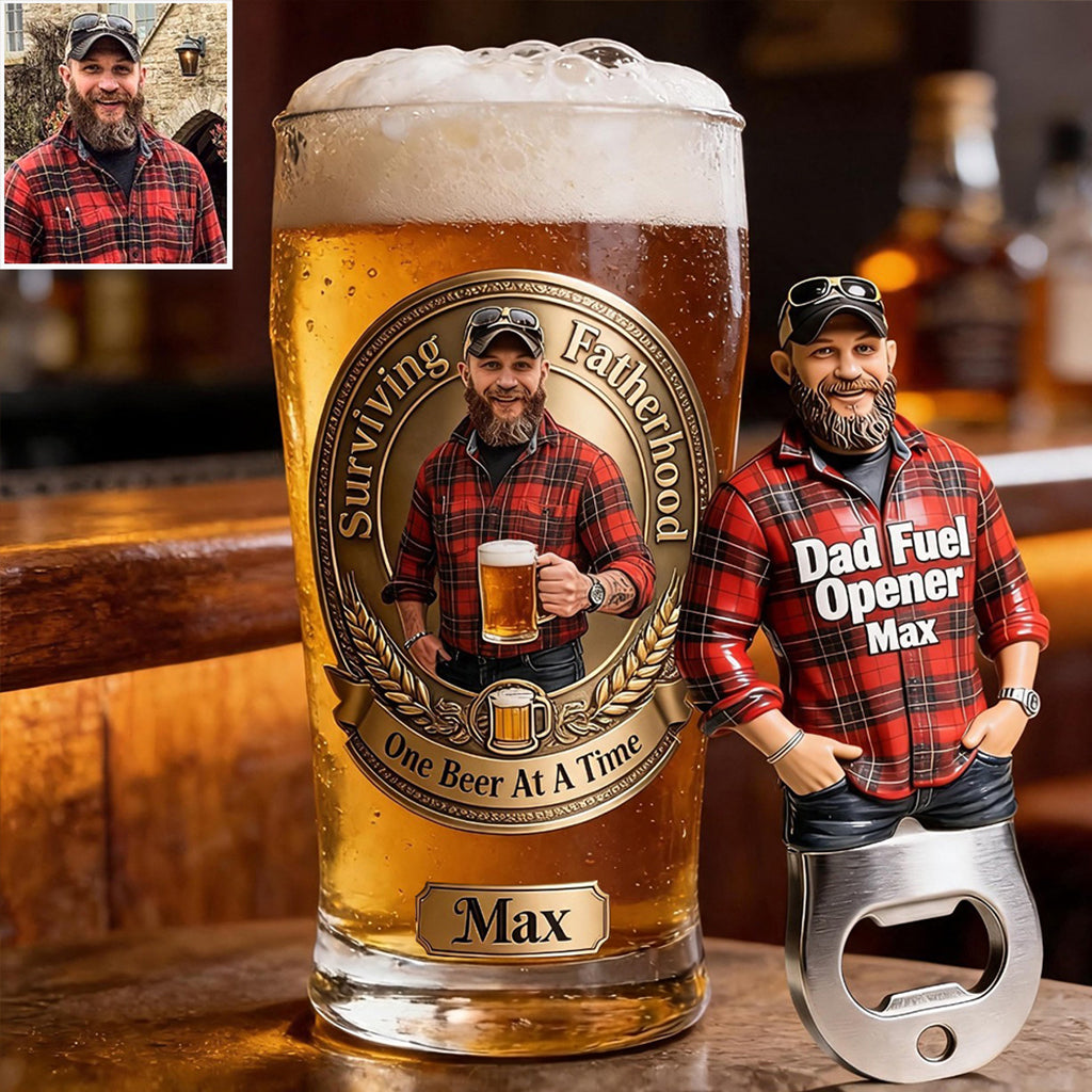 Dad Fuel - Personalized Father Beer Pint