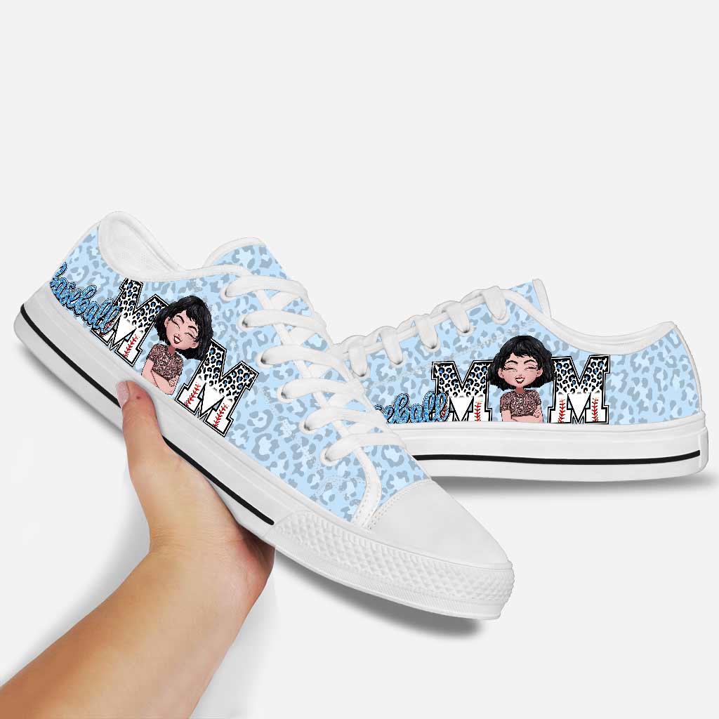 Baseball Mom - Personalized Baseball Low Top Shoes