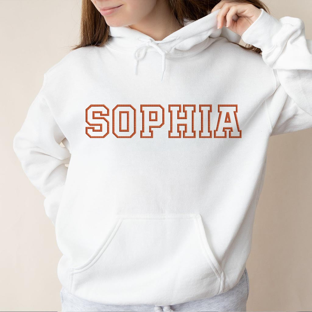 Custom Name - Personalized Step Mom Embroidered Hoodie