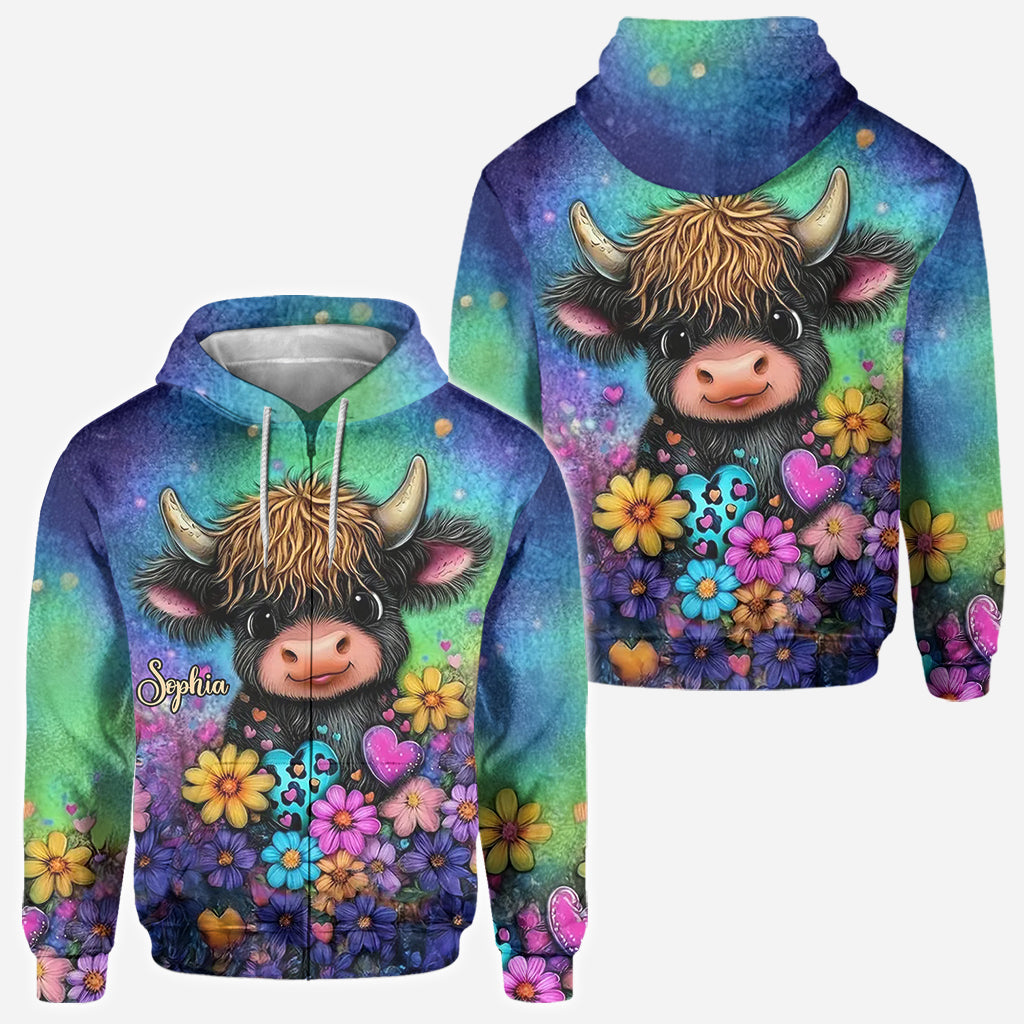 Just A Girl Who Loves Highland Cows - Personalized Highland Cow All Over Shirt