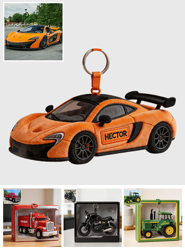 Custom Any Photo, Any Object - Personalized Car Lover Plush Keychain