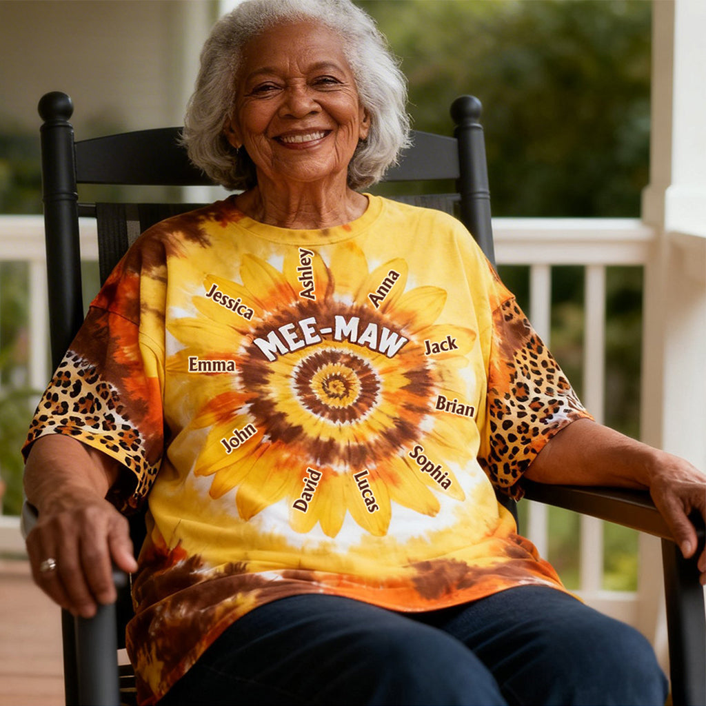 Grandms's Little Sunflower - Personalized Grandma All Over Shirt