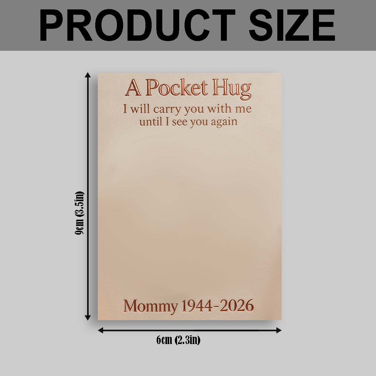 Always In My Heart - Personalized Memorial Pocket Hug Card