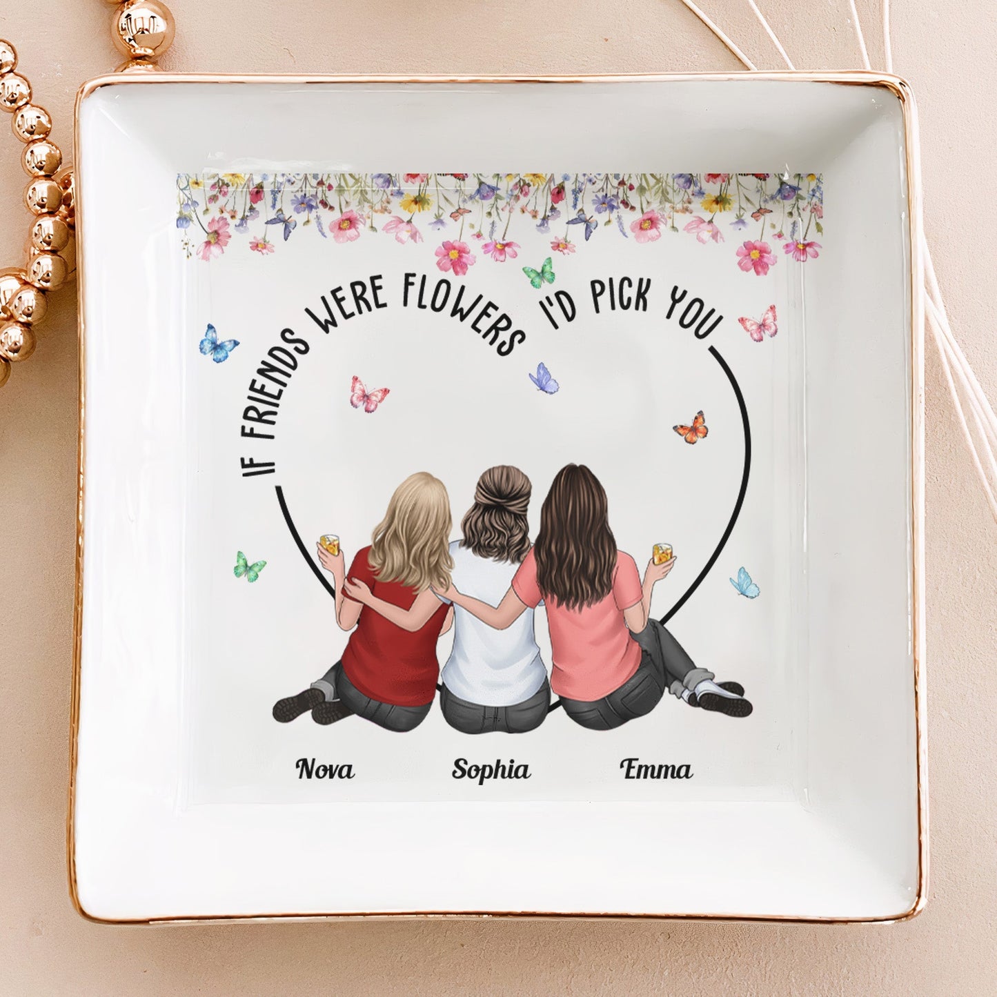 Personalized Jewelry Dish Gift for Sister or Best Friend