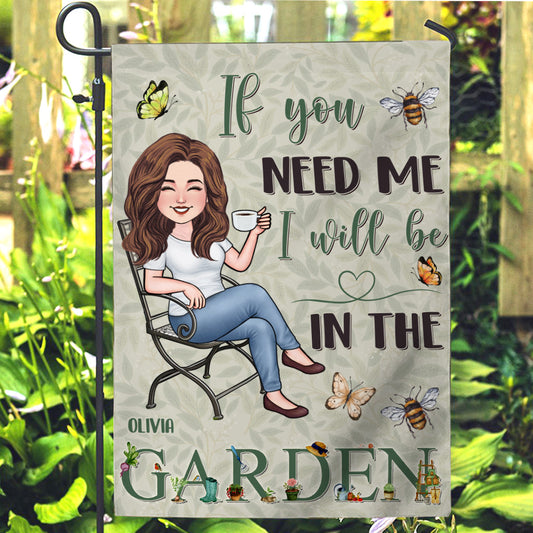 I’ll Be In The Garden - Personalized Gardening Garden Flag