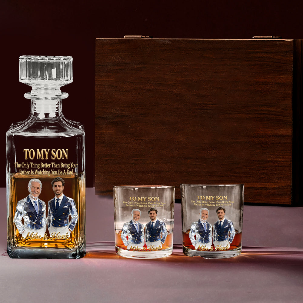 Cool Gift For Dad, Father's Day Gift - Personalized Father Whiskey Glass