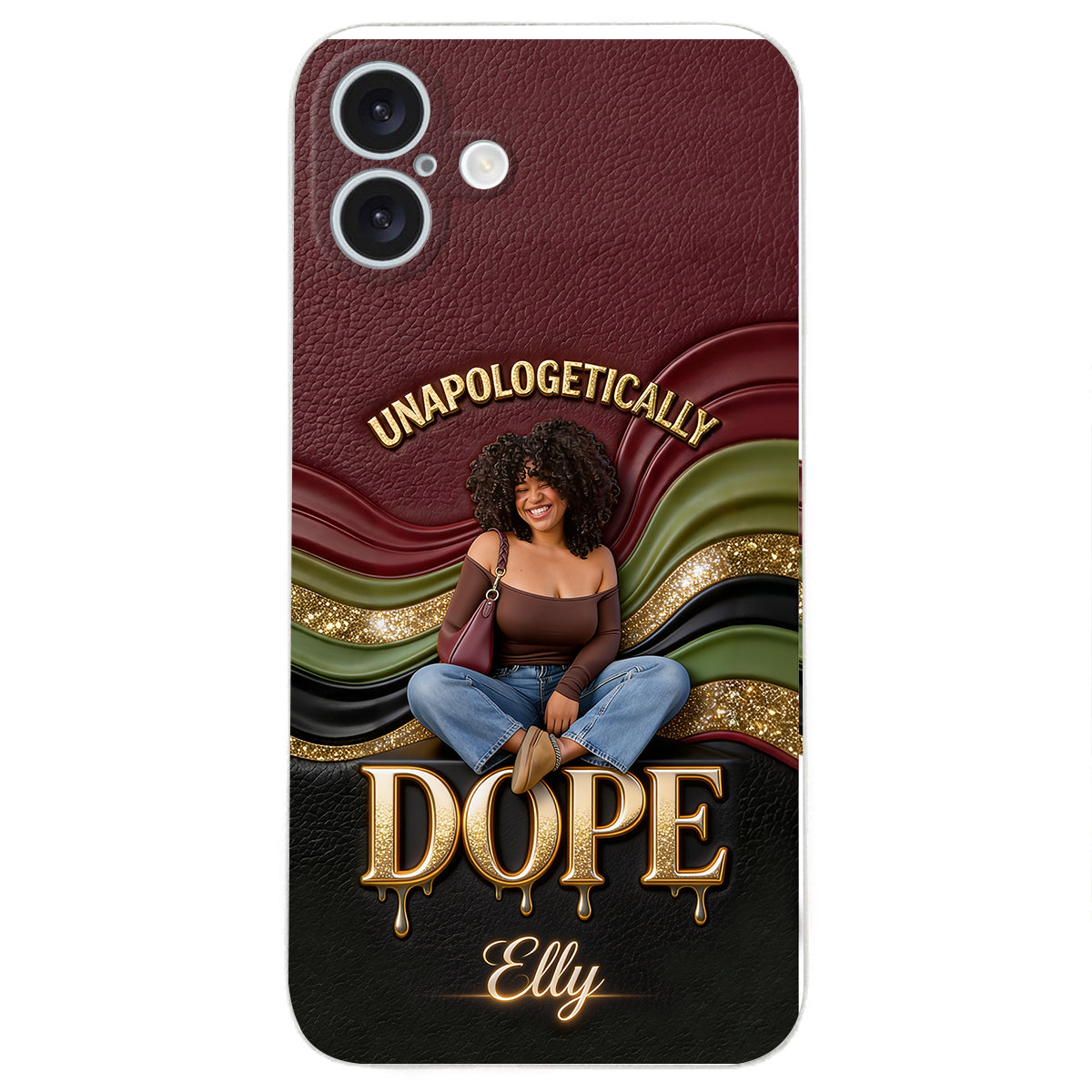 Happy Juneteeth, Black History, Black Pride - Personalized African American 3D Embossed Leather Phone Case