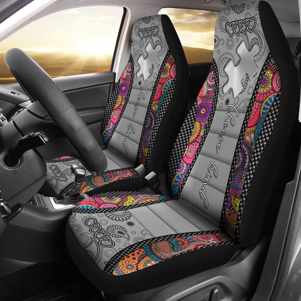 Choose Kind Autism Awareness Seat Covers 0622