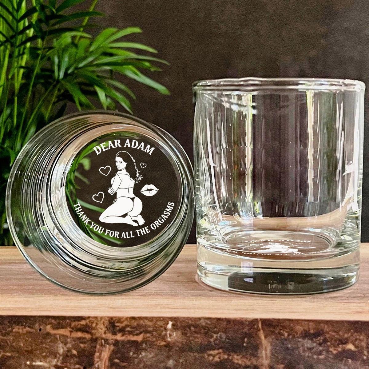 Funny Gift For Him/ Boyfriend/ Husband... - Personalized Spicy Couple Engraved Whiskey Glass
