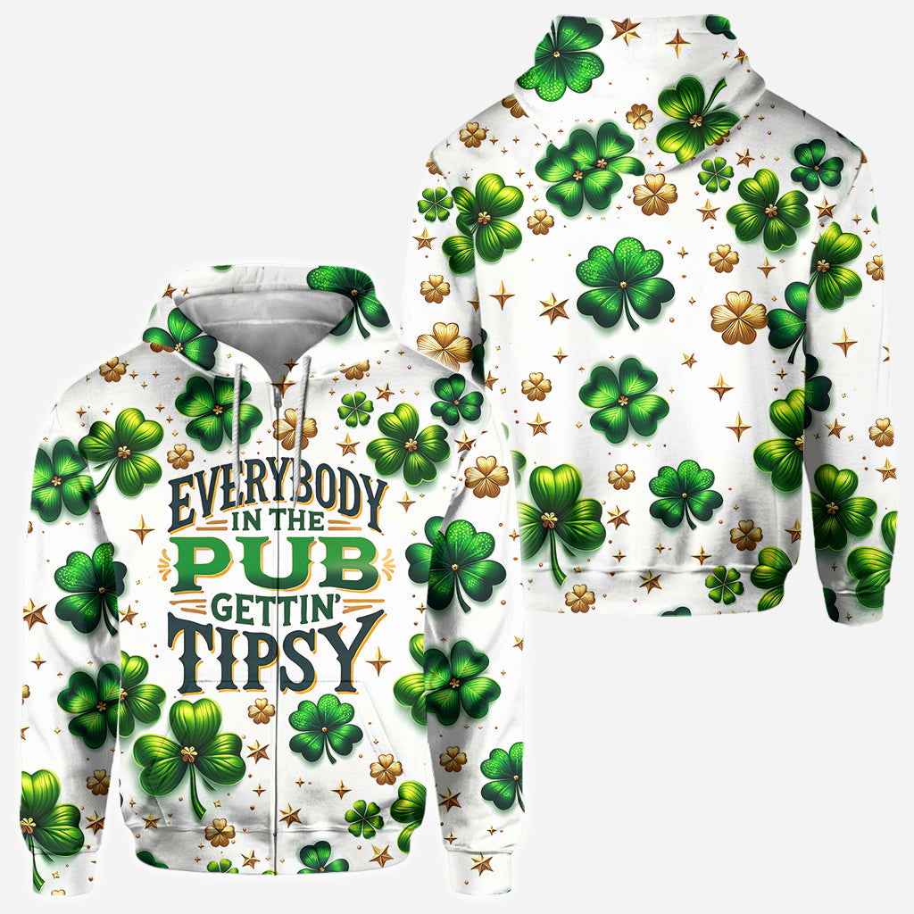 Everybody In The Pub Gettin' Tispy - Saint Patrick's Day All Over Shirt