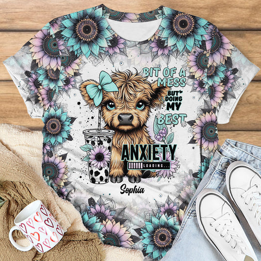Bit Of A Mess But Doing My Best - Personalized All Over Shirt