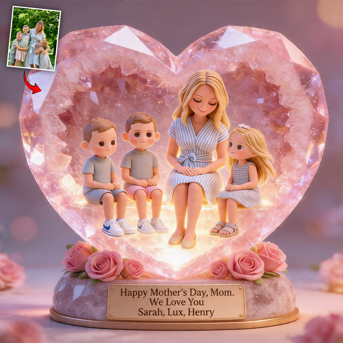 Best Mom Ever - Personalized Mother Custom Shaped Acrylic Plaque