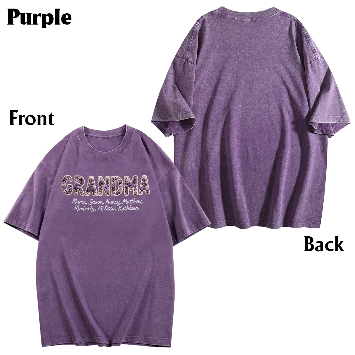 Flowers For Mother's Day - Personalized Mother Wash T-Shirt