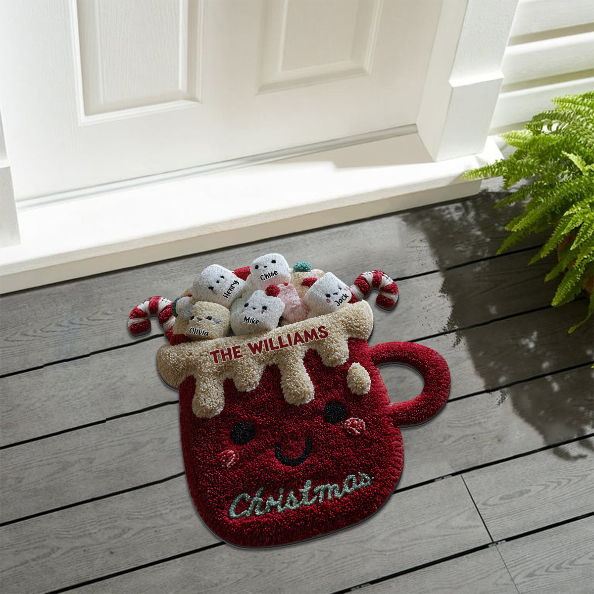 Christmas Family - Personalized Family Non-Slip Tufted Rug