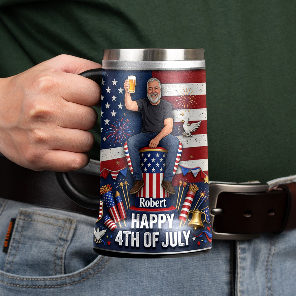 Cheers To Freedom - Personalized Independence Day/ 4th of July Beer Stein