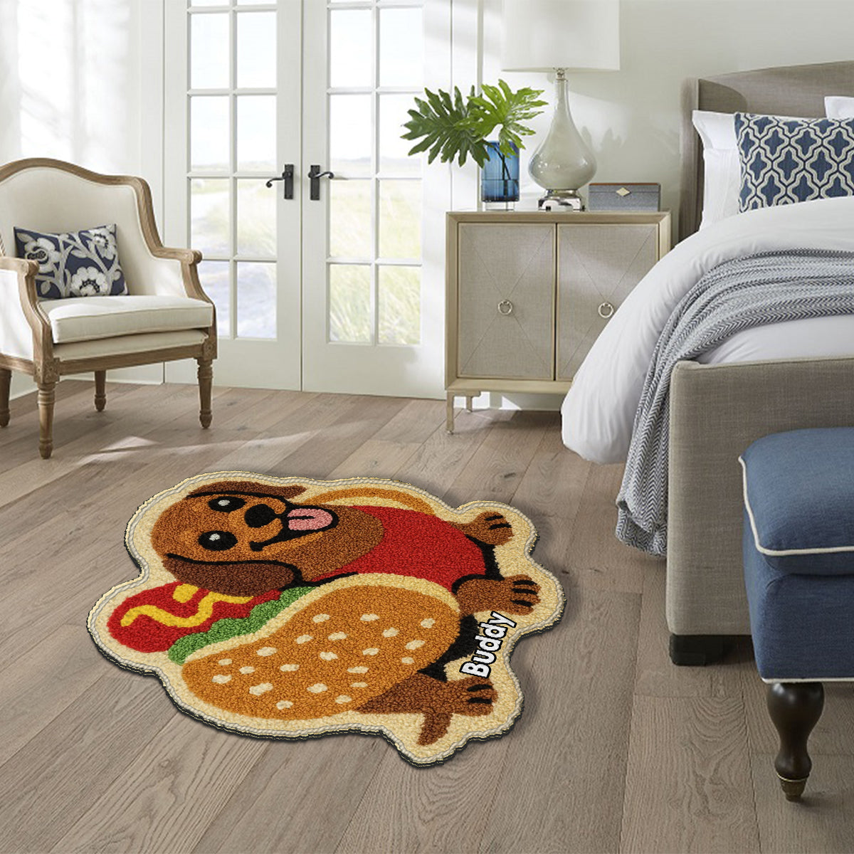 Any Photo Into Rug - Personalized Dachshund Dog Non-Slip Tufted Rug