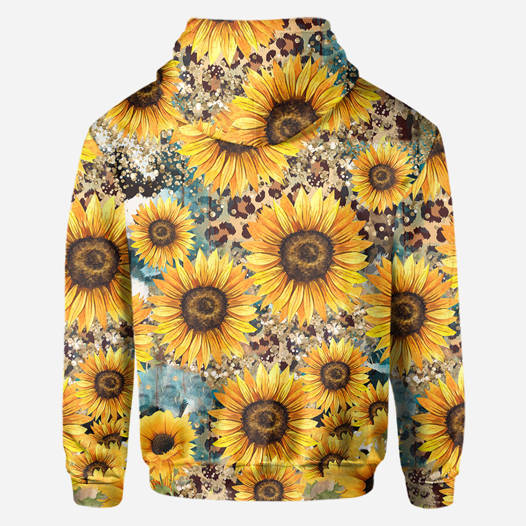 Highland Cow Among Sunflowers - Personalized All Over Shirt