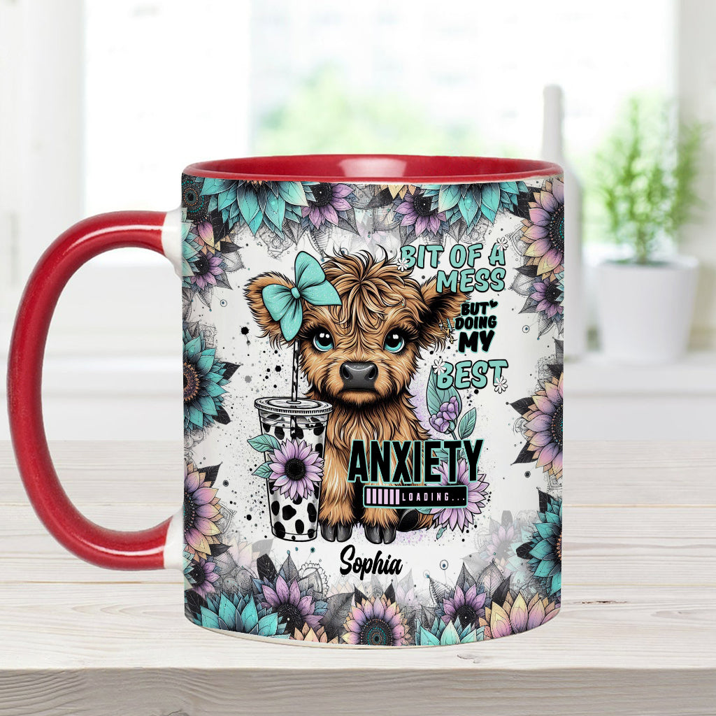 Bit Of A Mess But Doing My Best - Personalized Accent Mug