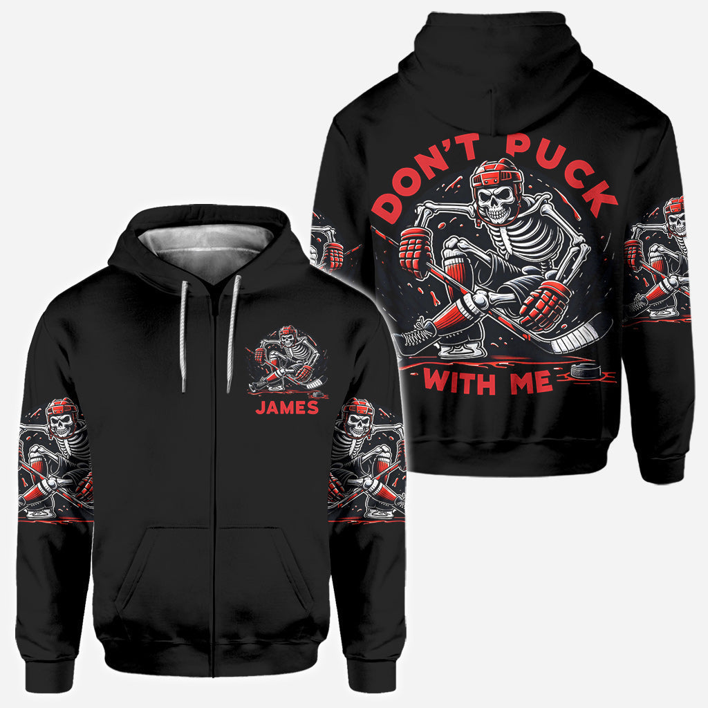Don't Puck With Me - Personalized Hockey All Over Shirt