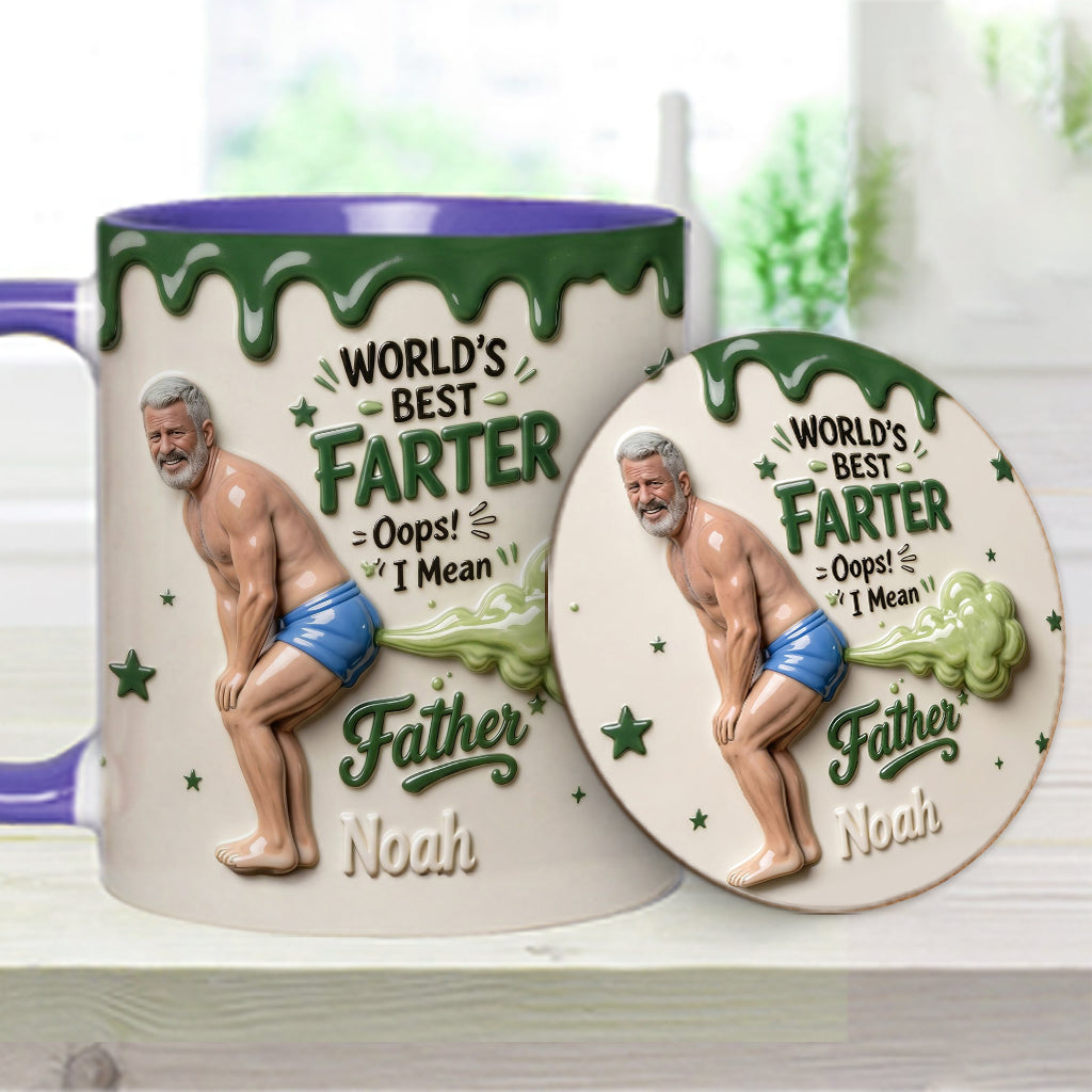 Best Farter Ever - Personalized Father Accent Mug & Coaster