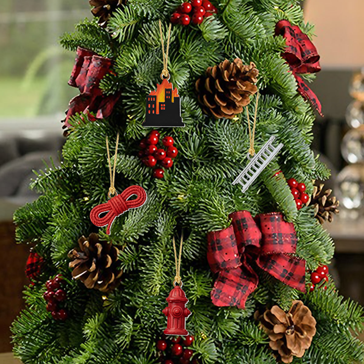 Fire Department Collection - Personalized Firefighter Advent Calendar With Ornaments