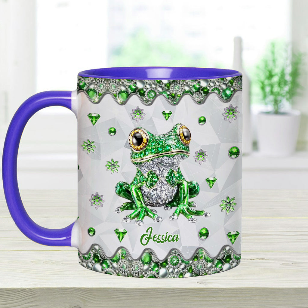 Just A Girl Who Loves Frogs - Personalized Frog Accent Mug