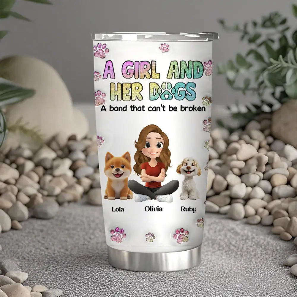 Personalized Insulated Travel Tumbler for Dog Moms & Lovers