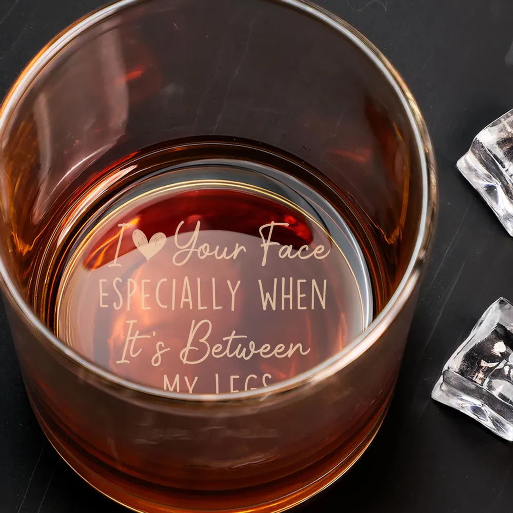 Personalized Adult Humor Whiskey Glass – Romantic, Engraved Custom Gift for Anniversary/Valentine's