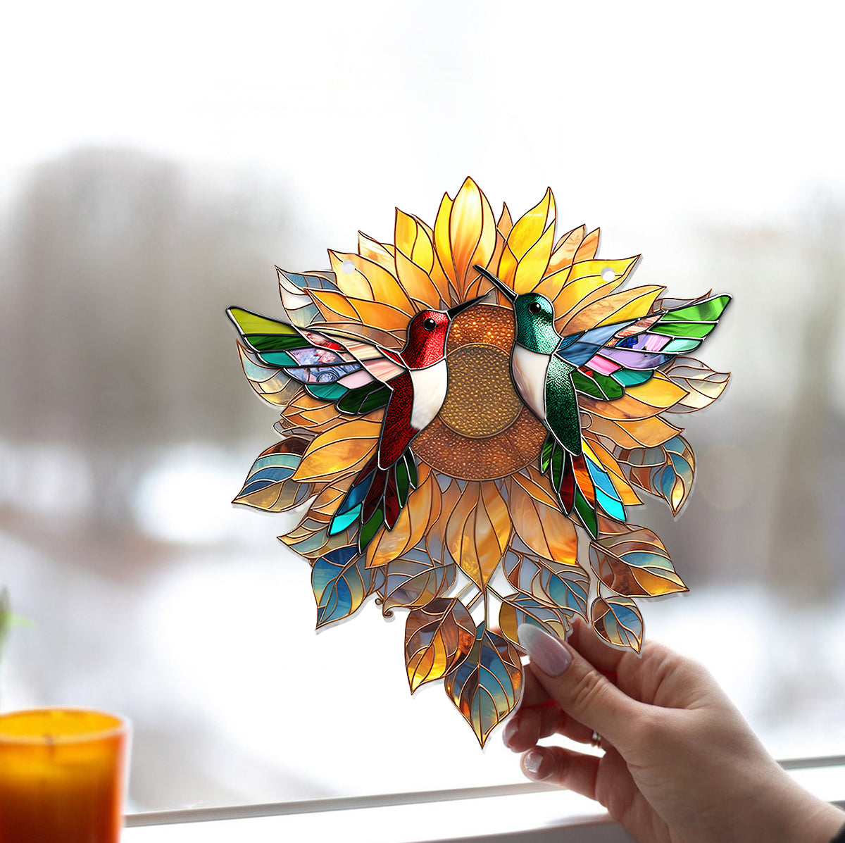 Beautiful Hummingbirds Sunshine - Hummingbird Window Hanging Suncatcher Ornament