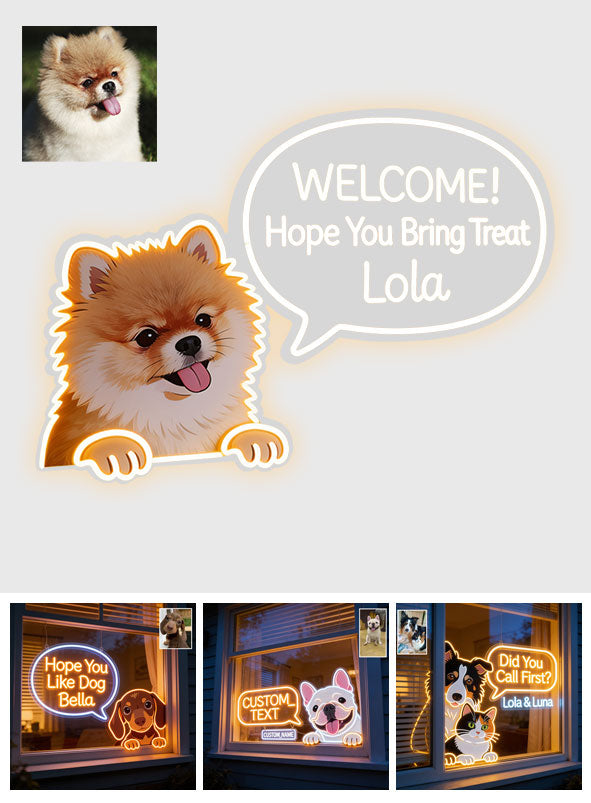 Custom Neon Light For Pet Owners - Personalized Dog Neon LED Light Sign