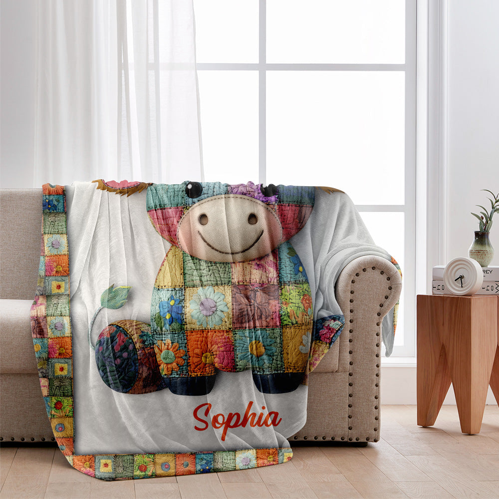 Just A Girl Who Loves Highland Cows - Personalized Highland Cow Blanket