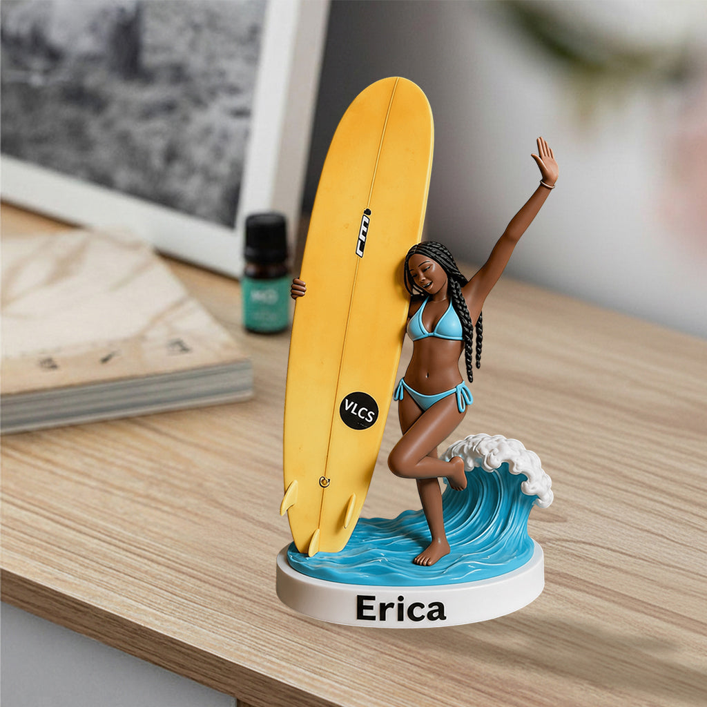 Any Photo Love Surfing - Personalized Surfing Premium 3D Figurine