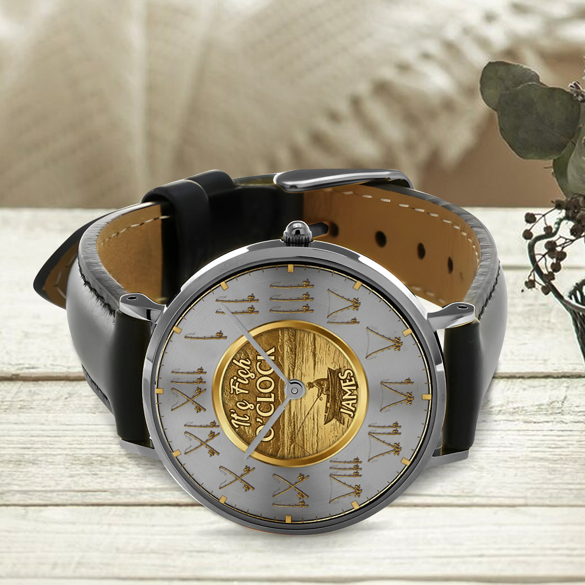 It's Fish O'clock - Personalized Fishing Hand Watch