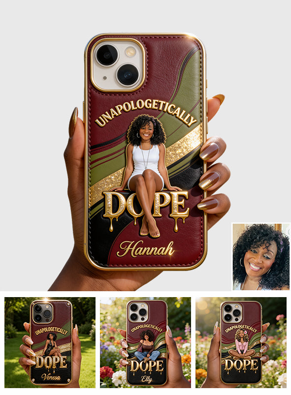 Happy Juneteeth, Black History, Black Pride - Personalized African American 3D Embossed Leather Phone Case