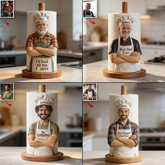 Best Chef In The World - Personalized Father Paper Towel Stand