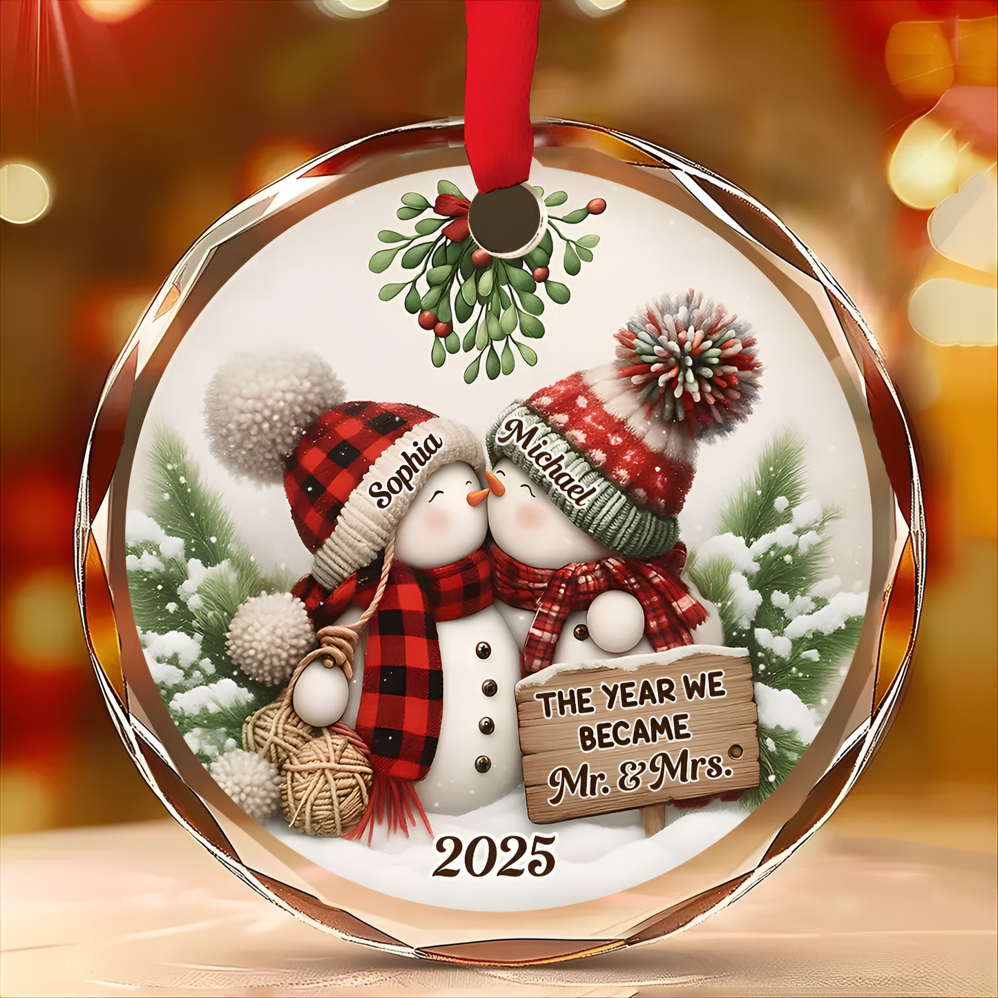 Silver Capped Glass Ornament – The Year We Became Mr. & Mrs., Perfect Christmas Gift for Couples & Newlyweds