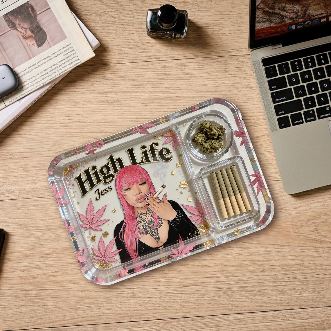Custom Rolling Tray From Any Photo - Personalized Weed Catch-All Tray