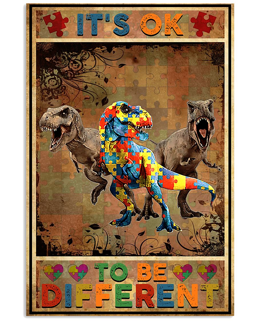 Autism It'S Ok To Be Different - Autism Awareness Poster 0921