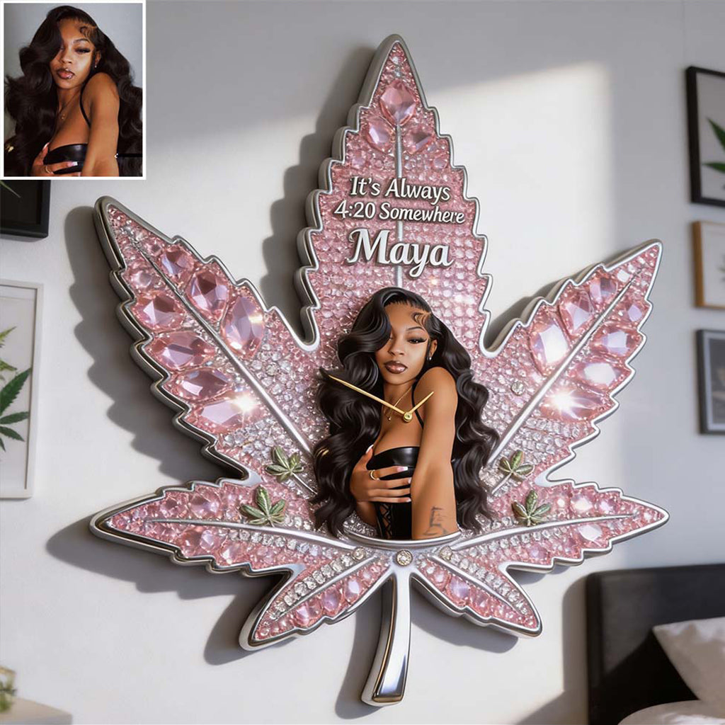 It's Always 4:20 Somewhere - Personalized Weed Acrylic Wall Clock