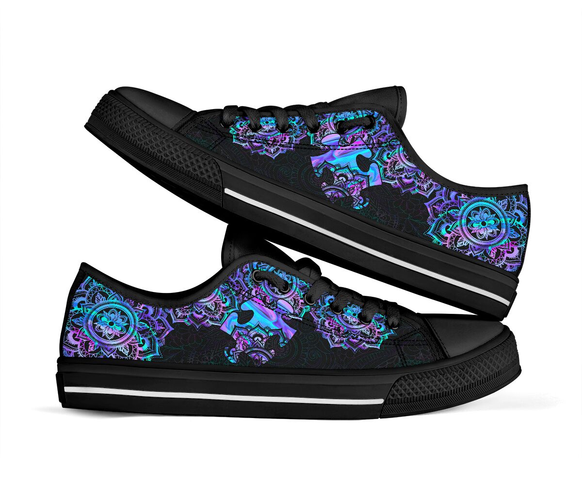 Be Kind Autism Awareness Low Top Shoes 0622