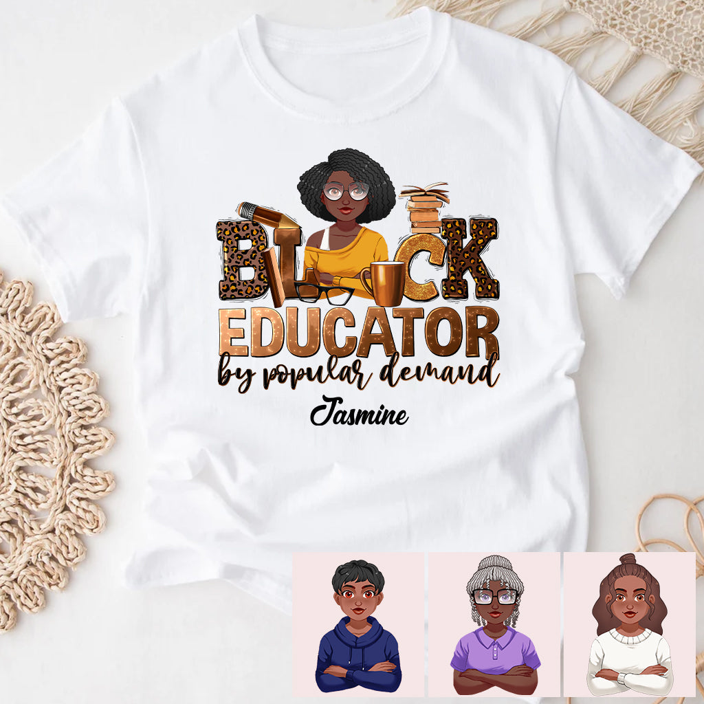 Black Educator - Personalized African American T-shirt And Hoodie