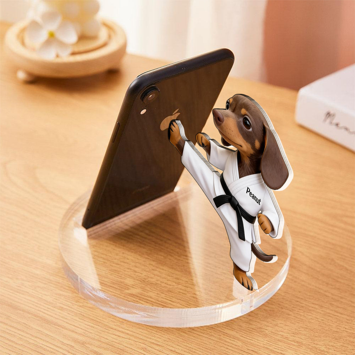 Gift For Pet Owner, Dog Dad, Dog Mom,... - Personalized Dog Phone/ Tablet Holder Stand