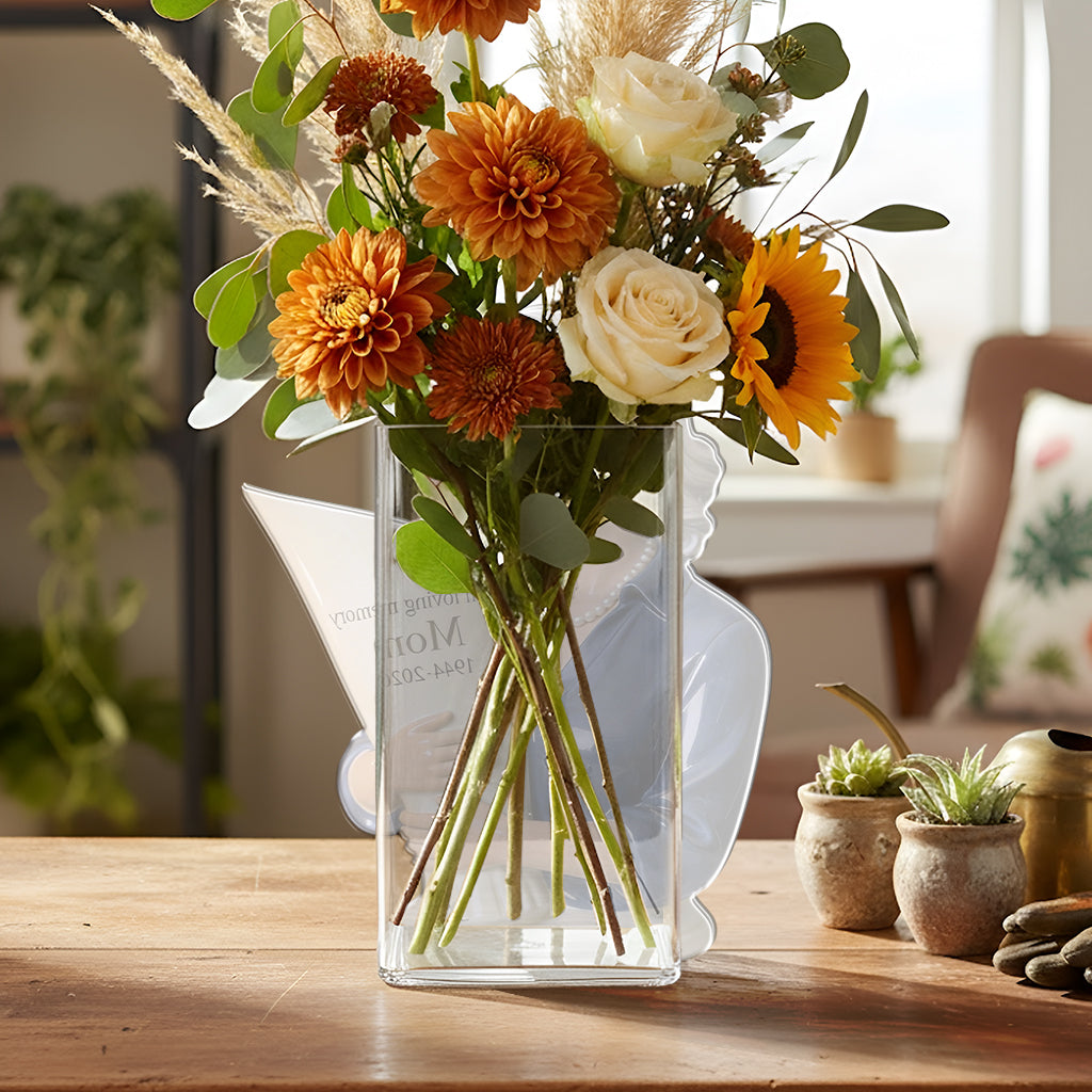 Heaven's Bloom - Personalized Memorial Acrylic Flower Vase