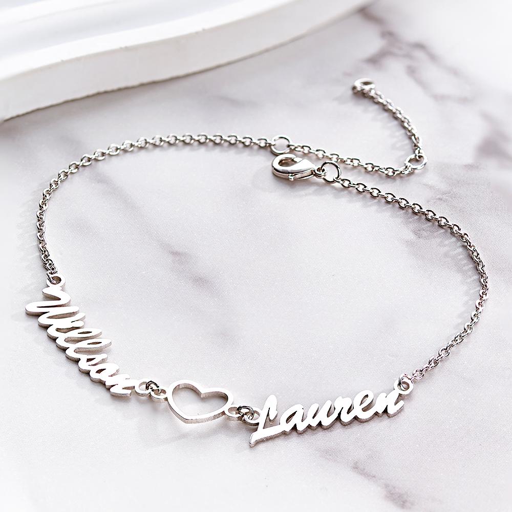 I Love You - Personalized Couple Bracelet with Desired Name
