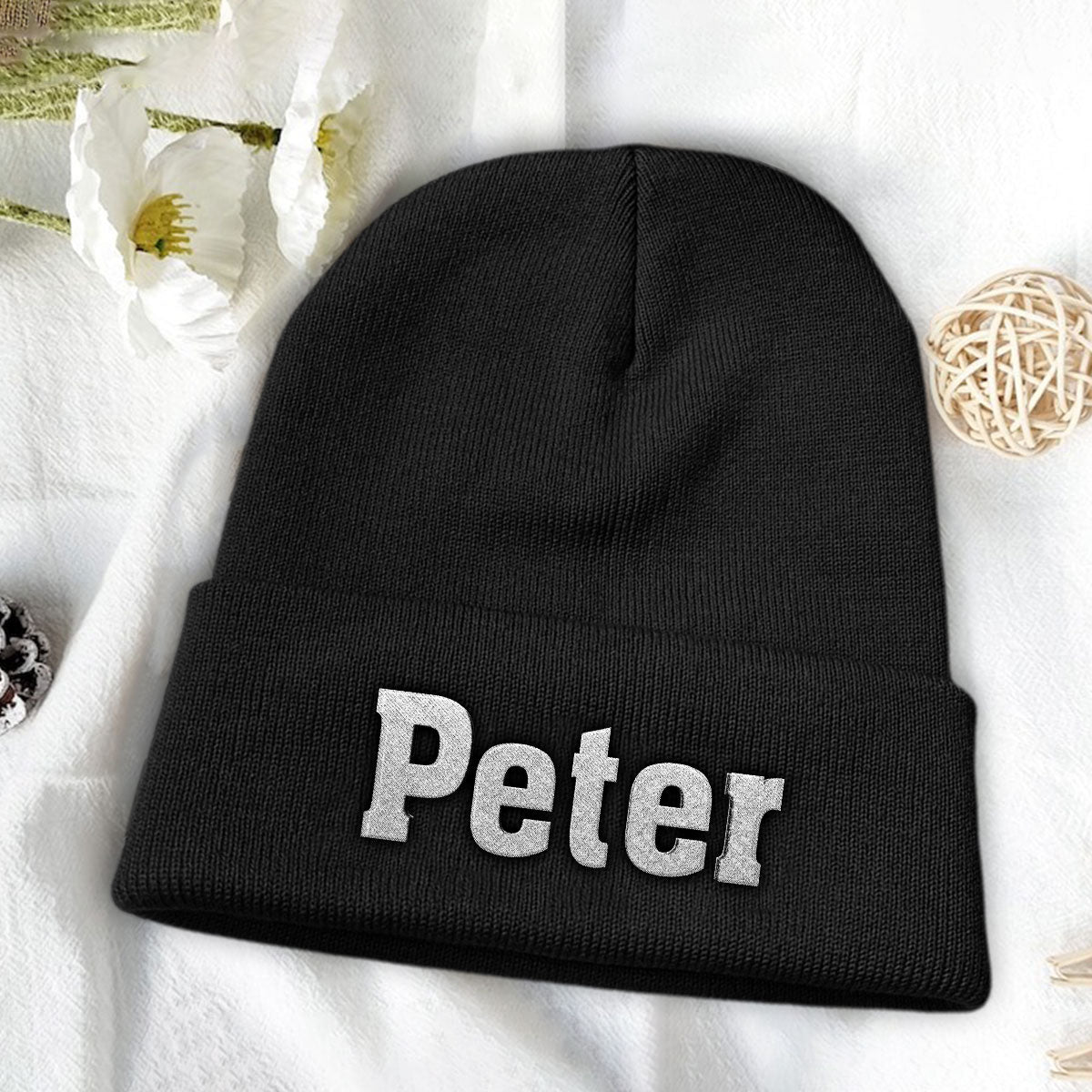 Custom Name - Personalized Father Embroidered Beanie