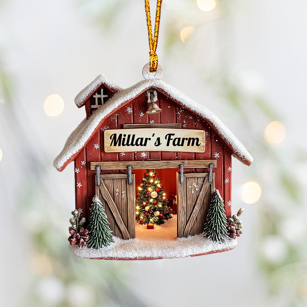 Farm House - Personalized Family Ornament
